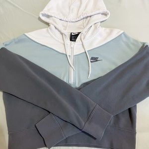 Nike Cropped Heritage Half Zip Sweatshirt Hoodie S